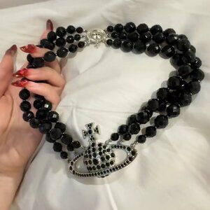 Vivienne Westwood Messaline Orb triple collars